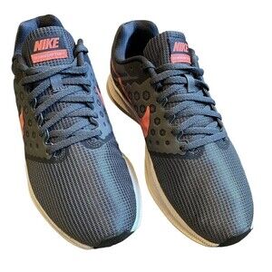 NIKE Downshifter 7 Lava Gray Pink Running Shoes 881585-001 Womens Size 9